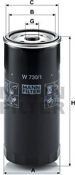 Mann-Filter W 730/1 - Öljynsuodatin inparts.fi