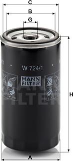 Mann-Filter W 724/1 - Öljynsuodatin inparts.fi