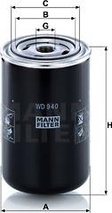 Mann-Filter WD 940 - Öljynsuodatin inparts.fi
