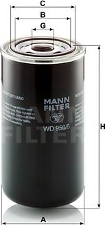 Mann-Filter WD 950/5 - Suodatin, työhydrauliikka inparts.fi