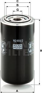 Mann-Filter WD 950/2 - Hydrauliikkasuodatin, automaattivaihteisto inparts.fi