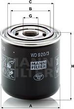 Mann-Filter WD920/3 - Hydrauliikkasuodatin, automaattivaihteisto inparts.fi