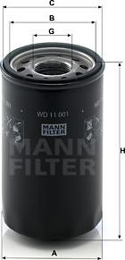 Mann-Filter WD 11 001 - Suodatin, työhydrauliikka inparts.fi