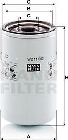 Mann-Filter WD 11 002 - Suodatin, työhydrauliikka inparts.fi