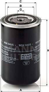 Mann-Filter WDK 940/5 - Polttoainesuodatin inparts.fi