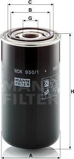 Mann-Filter WDK 950/1 - Polttoainesuodatin inparts.fi