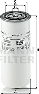 Mann-Filter WDK 962/16 - Polttoainesuodatin inparts.fi