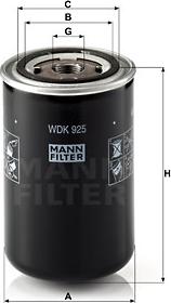 Mann-Filter WDK 925 - Polttoainesuodatin inparts.fi