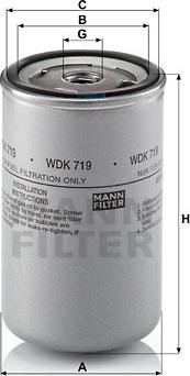 Mann-Filter WDK 719 - Polttoainesuodatin inparts.fi