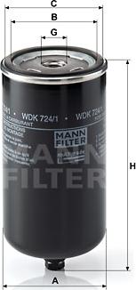 Mann-Filter WDK 724/1 - Polttoainesuodatin inparts.fi