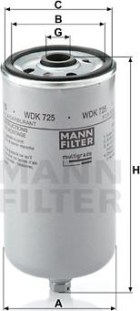 Mann-Filter WDK 725 - Polttoainesuodatin inparts.fi