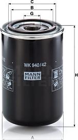 Mann-Filter WK 940/42 - Polttoainesuodatin inparts.fi