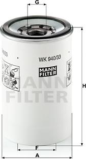 Mann-Filter WK 940/33 x - Polttoainesuodatin inparts.fi