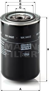 Mann-Filter WK 940/2 - Polttoainesuodatin inparts.fi