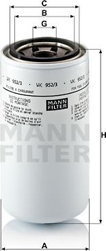 Mann-Filter WK 952/3 - Polttoainesuodatin inparts.fi