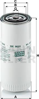 Mann-Filter WK 962/4 - Polttoainesuodatin inparts.fi