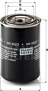 Mann-Filter WK 932/2 - Polttoainesuodatin inparts.fi