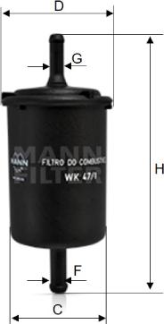Mann-Filter WK 47/1 - Polttoainesuodatin inparts.fi