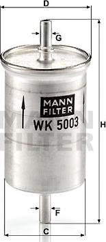 Mann-Filter WK 5003 - Polttoainesuodatin inparts.fi