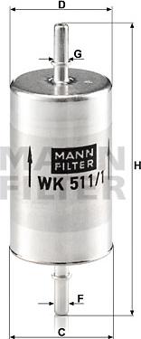 Mann-Filter WK 511/1 - Polttoainesuodatin inparts.fi