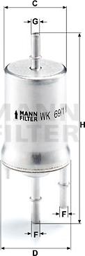Mann-Filter WK 69/1 - Polttoainesuodatin inparts.fi
