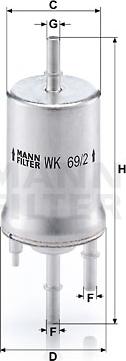 Mann-Filter WK 69/2 - Polttoainesuodatin inparts.fi