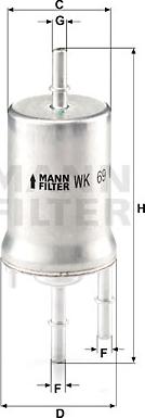 Mann-Filter WK 69 - Polttoainesuodatin inparts.fi