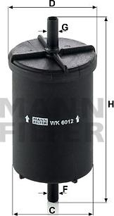 Mann-Filter WK 6012 - Polttoainesuodatin inparts.fi