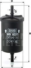 Mann-Filter WK 6031 - Polttoainesuodatin inparts.fi