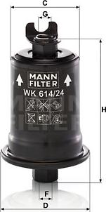 Mann-Filter WK 614/24 x - Polttoainesuodatin inparts.fi