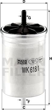 Mann-Filter WK 618/1 - Polttoainesuodatin inparts.fi