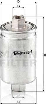 Mann-Filter WK 612/2 - Polttoainesuodatin inparts.fi