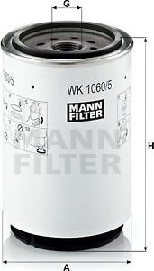 Mann-Filter WK 1060/5 x - Polttoainesuodatin inparts.fi