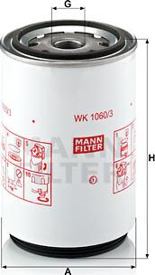 Mann-Filter WK 1060/3 x - Polttoainesuodatin inparts.fi