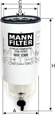 Mann-Filter WK 1060 - Polttoainesuodatin inparts.fi