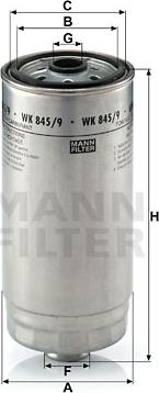 Mann-Filter WK 845/9 - Polttoainesuodatin inparts.fi