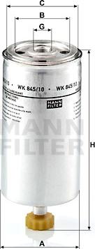 Mann-Filter WK 845/10 - Polttoainesuodatin inparts.fi