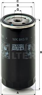 Mann-Filter WK 845/8 - Polttoainesuodatin inparts.fi