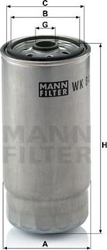 Mann-Filter WK 845/7 - Polttoainesuodatin inparts.fi