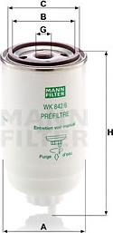 Mann-Filter WK 842/6 - Polttoainesuodatin inparts.fi