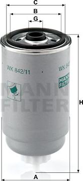 Mann-Filter WK 842/11 - Polttoainesuodatin inparts.fi