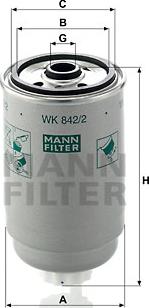 Mann-Filter WK 842/2 - Polttoainesuodatin inparts.fi