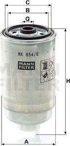 Mann-Filter WK 854/6 - Polttoainesuodatin inparts.fi