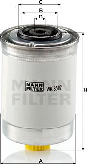 Mann-Filter WK 850/2 - Polttoainesuodatin inparts.fi