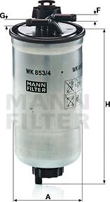 Mann-Filter WK 853/4 z - Polttoainesuodatin inparts.fi