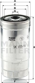 Mann-Filter WK 853/14 - Polttoainesuodatin inparts.fi