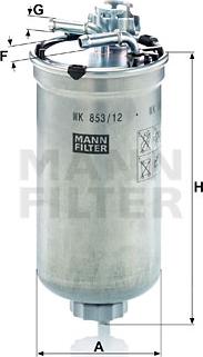 Mann-Filter WK 853/12 - Polttoainesuodatin inparts.fi