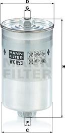 Mann-Filter WK 853 - Polttoainesuodatin inparts.fi