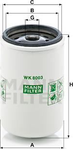 Mann-Filter WK 8003 x - Polttoainesuodatin inparts.fi