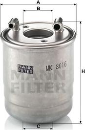 Mann-Filter WK 8016 x - Polttoainesuodatin inparts.fi